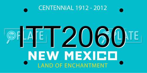 ITT2060 New Mexico License Plate