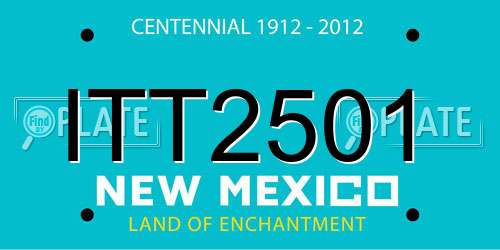ITT2501 New Mexico License Plate