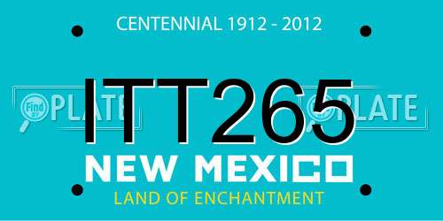 ITT265 New Mexico License Plate