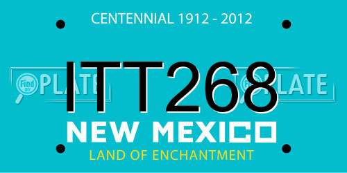ITT268 New Mexico License Plate