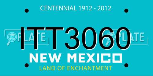 ITT3060 New Mexico License Plate