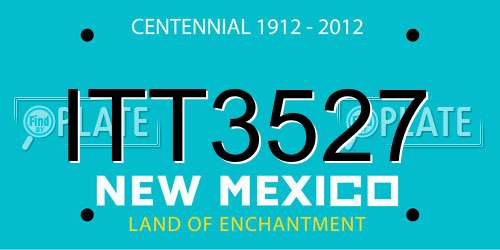ITT3527 New Mexico License Plate