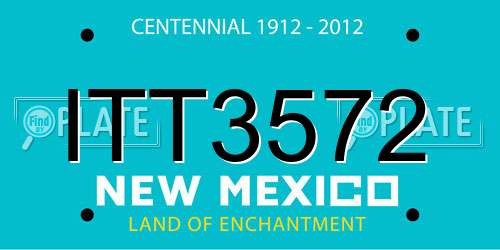 ITT3572 New Mexico License Plate