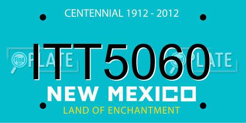 ITT5060 New Mexico License Plate