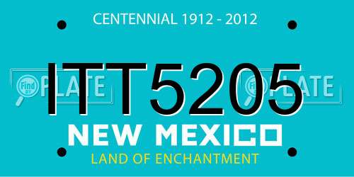 ITT5205 New Mexico License Plate