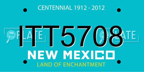 ITT5708 New Mexico License Plate
