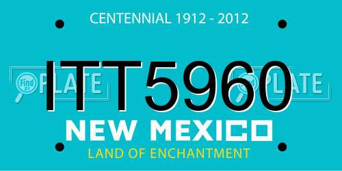 ITT5960 New Mexico License Plate