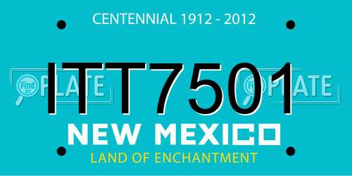 ITT7501 New Mexico License Plate