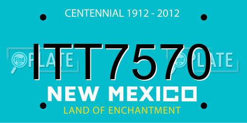 ITT7570 New Mexico License Plate