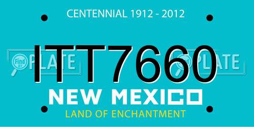 ITT7660 New Mexico License Plate