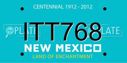 ITT768 New Mexico License Plate