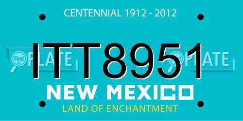 ITT8951 New Mexico License Plate