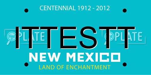 ITTESTT New Mexico License Plate