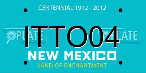 ITTO04 New Mexico License Plate