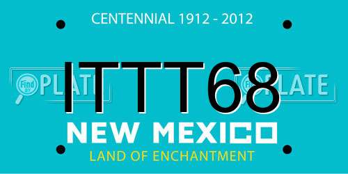ITTT68 New Mexico License Plate