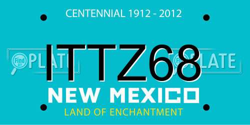 ITTZ68 New Mexico License Plate