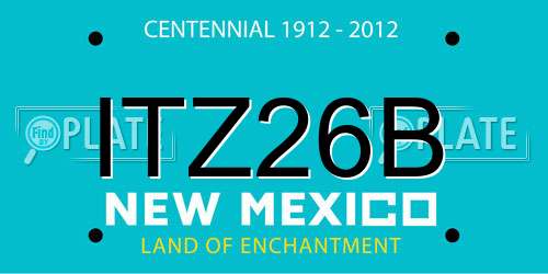 ITZ26B New Mexico License Plate