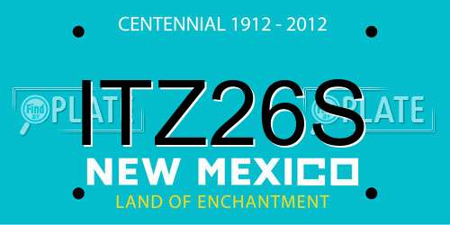 ITZ26S New Mexico License Plate