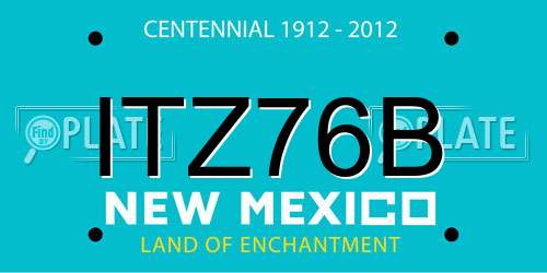 ITZ76B New Mexico License Plate