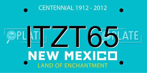 ITZT65 New Mexico License Plate