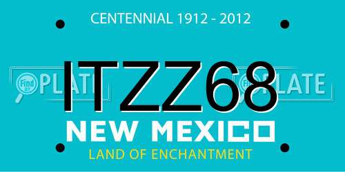 ITZZ68 New Mexico License Plate