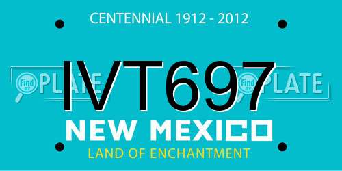 IVT697 New Mexico License Plate