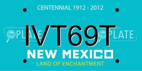 IVT69T New Mexico License Plate