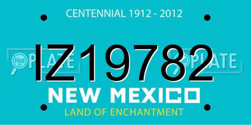 IZ19782 New Mexico License Plate