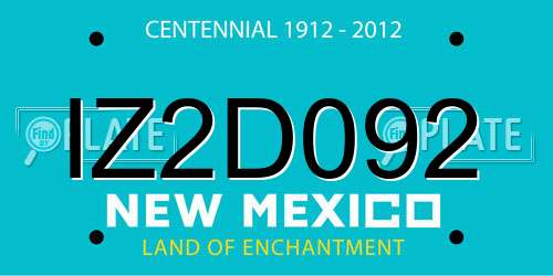 IZ2D092 New Mexico License Plate