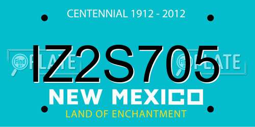 IZ2S705 New Mexico License Plate