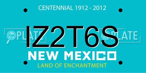 IZ2T6S New Mexico License Plate