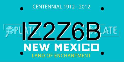 IZ2Z6B New Mexico License Plate