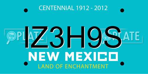IZ3H9S New Mexico License Plate
