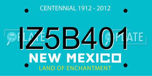 IZ5B401 New Mexico License Plate