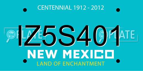 IZ5S401 New Mexico License Plate
