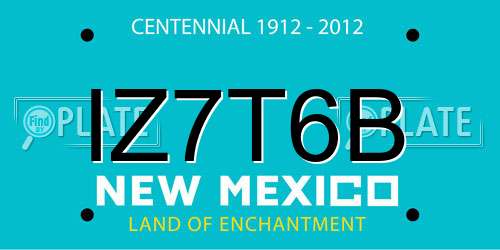 IZ7T6B New Mexico License Plate