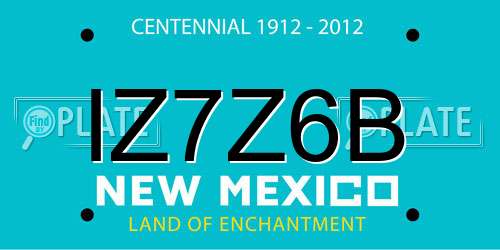 IZ7Z6B New Mexico License Plate