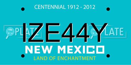 IZE44Y New Mexico License Plate