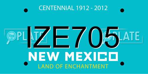 IZE705 New Mexico License Plate