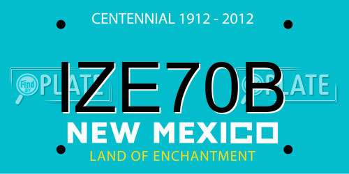 IZE70B New Mexico License Plate