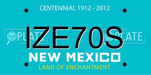 IZE70S New Mexico License Plate
