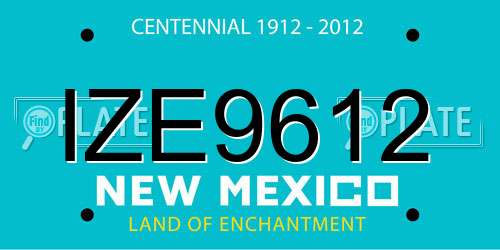 IZE9612 New Mexico License Plate
