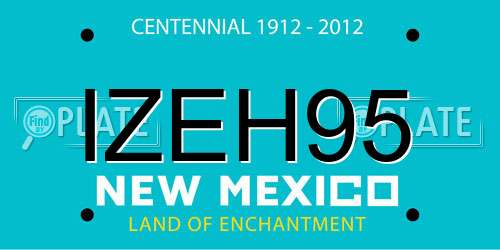 IZEH95 New Mexico License Plate