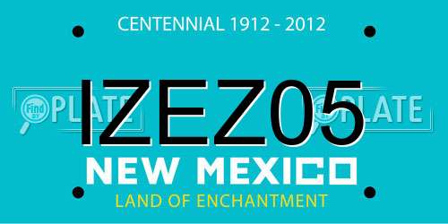 IZEZ05 New Mexico License Plate