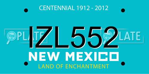 IZL552 New Mexico License Plate