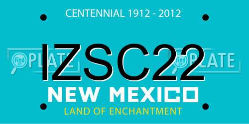 IZSC22 New Mexico License Plate