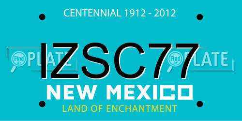 IZSC77 New Mexico License Plate