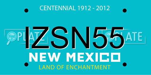 IZSN55 New Mexico License Plate
