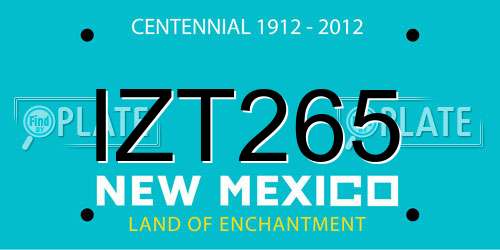 IZT265 New Mexico License Plate