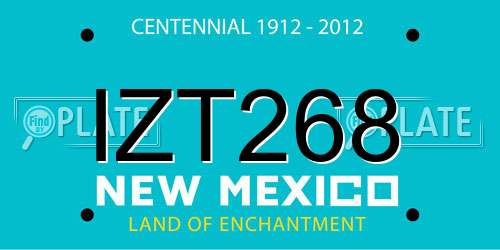 IZT268 New Mexico License Plate